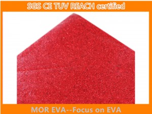 Glitter merah eva busa lembar